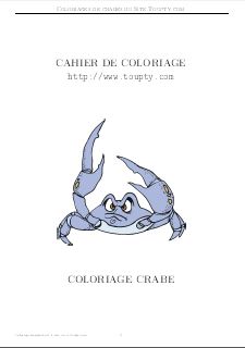 album cratuit de coloriage de crabe