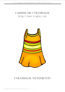 Les vêtements album de coloriage numéro 1 pdf