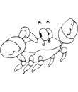 personnage dessin animé crabe