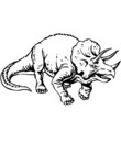 dinosaure tricératops cornes herbivore