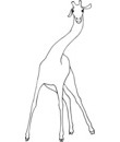 clip art girafe a imprimer & colorier