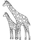 girafe esquisse a colorier