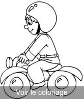 coloriage petit garon sur sa moto
