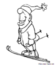 dessin de ski