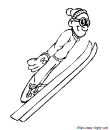 coloriage de ski