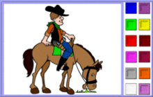 coloriage en ligne 2 cowboys