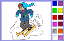 enfant fait du ski
