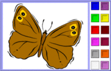 coloriage en ligne 3 papillon