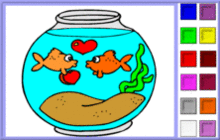 2 poissons dans aquarium