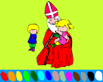 Coloriages en ligne pour enfants : Saint nicolas