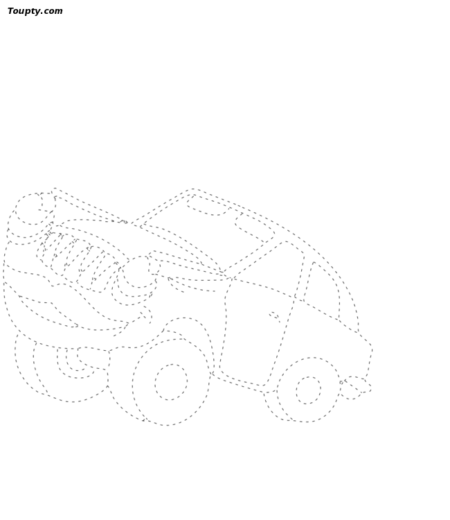 dessin cars pointillé