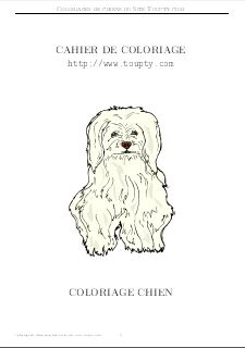 troisième livre de coloriage les chiens
