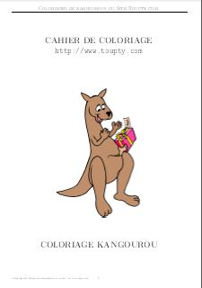 kangourou album de coloriage 3