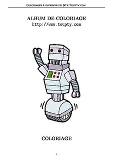 ROBOTS - 24 coloriages de robots à imprimer 
