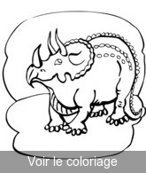 coloriage animal triceratops gentil