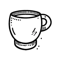 Coloriage Dessin minimaliste d'une tasse | Toupty.com