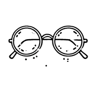 Coloriage Illustration d'une paire de lunettes | Toupty.com