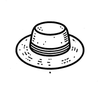 Coloriage facile d'un chapeau | Toupty.com