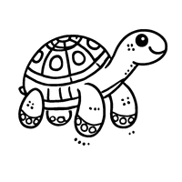 Coloriage Illustration d'une tortue | Toupty.com