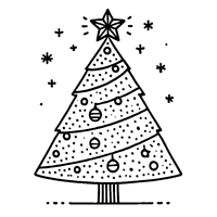 Coloriage d'un arbre de Noël | Toupty.com