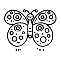 Coloriage Dessin très simple d'un papillon | Toupty.com