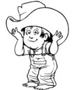 bébé chapeau cowboy salopette