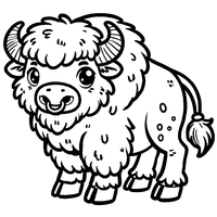 Coloriage jeune bison | Toupty.com