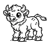 Coloriage bison enfant | Toupty.com