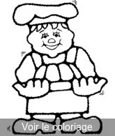 Coloriage Petit boulanger à colorier | Toupty.com