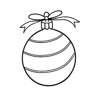 Coloriage Boule de Noël très simple à colorier | Toupty.com