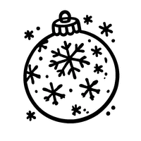 Coloriage Boule de Noël avec des motifs de flocons de neige | Toupty.com