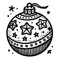 Coloriage Boule de Noël avec des motifs variés | Toupty.com