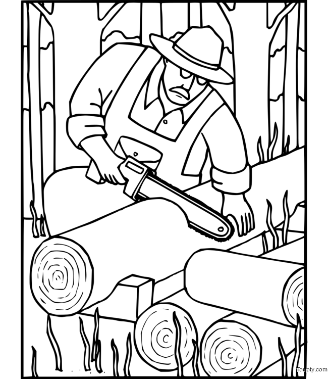 coloriage-bucheron Page 16