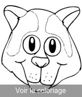 Coloriage tête de chat heureux | Toupty.com