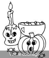 Coloriage Citrouille décoration Halloween | Toupty.com