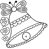 Coloriage Cloche de Pâques avec Des Ailes de Papillon et Des Fleurs | Toupty.com