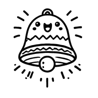 Coloriage Cloche de Pâques avec Des Rayures Zigzag et Un Visage Amusant | Toupty.com