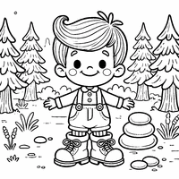 Coloriage Petit poucet | Toupty.com