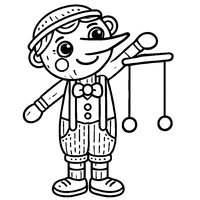 Coloriage Pinochio | Toupty.com