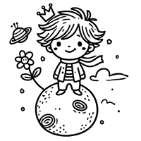 Coloriage Petit prince | Toupty.com