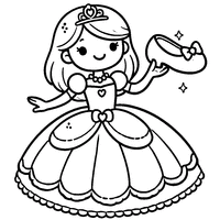 Coloriage Cendrillon | Toupty.com