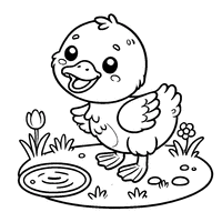 Coloriage Vilain petit canard | Toupty.com