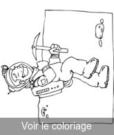 Coloriage astronaute sur mars | Toupty.com