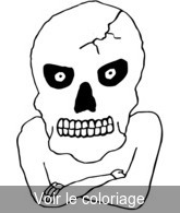 Coloriage Crâne qui fait peur | Toupty.com