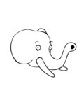 image gratuite elephant a colorier