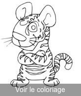 coloriage tigre cartoon