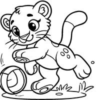 Coloriage Puma joueur | Toupty.com