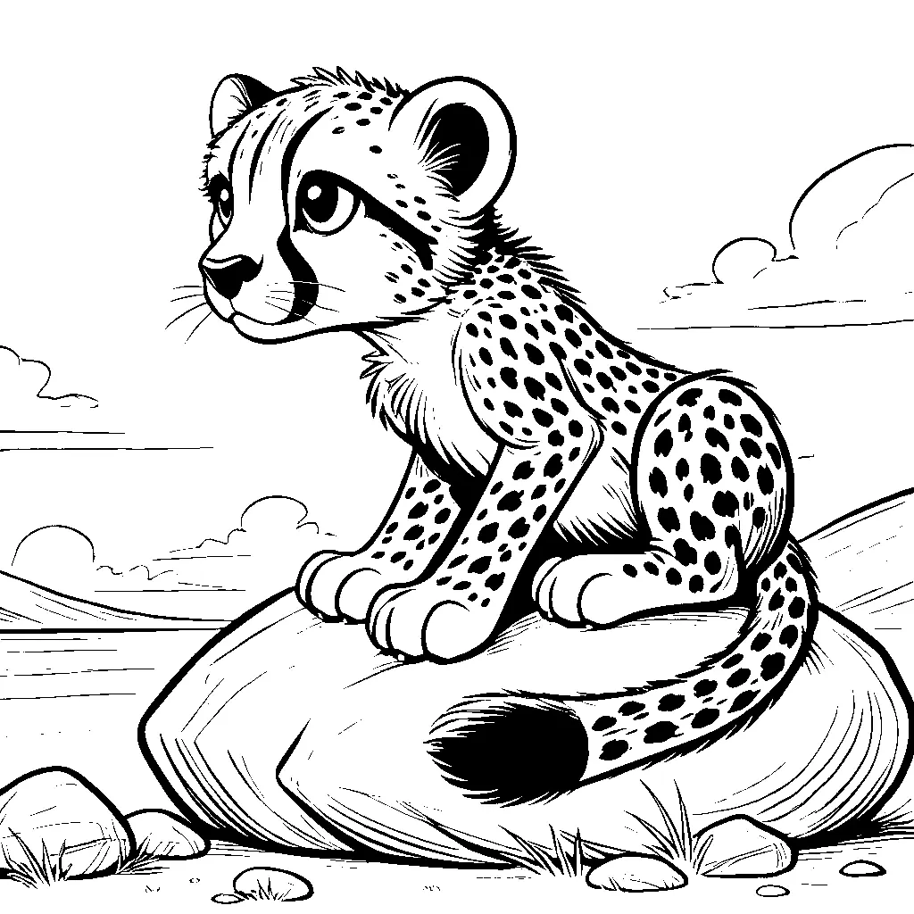 coloriage-guepard Page 4