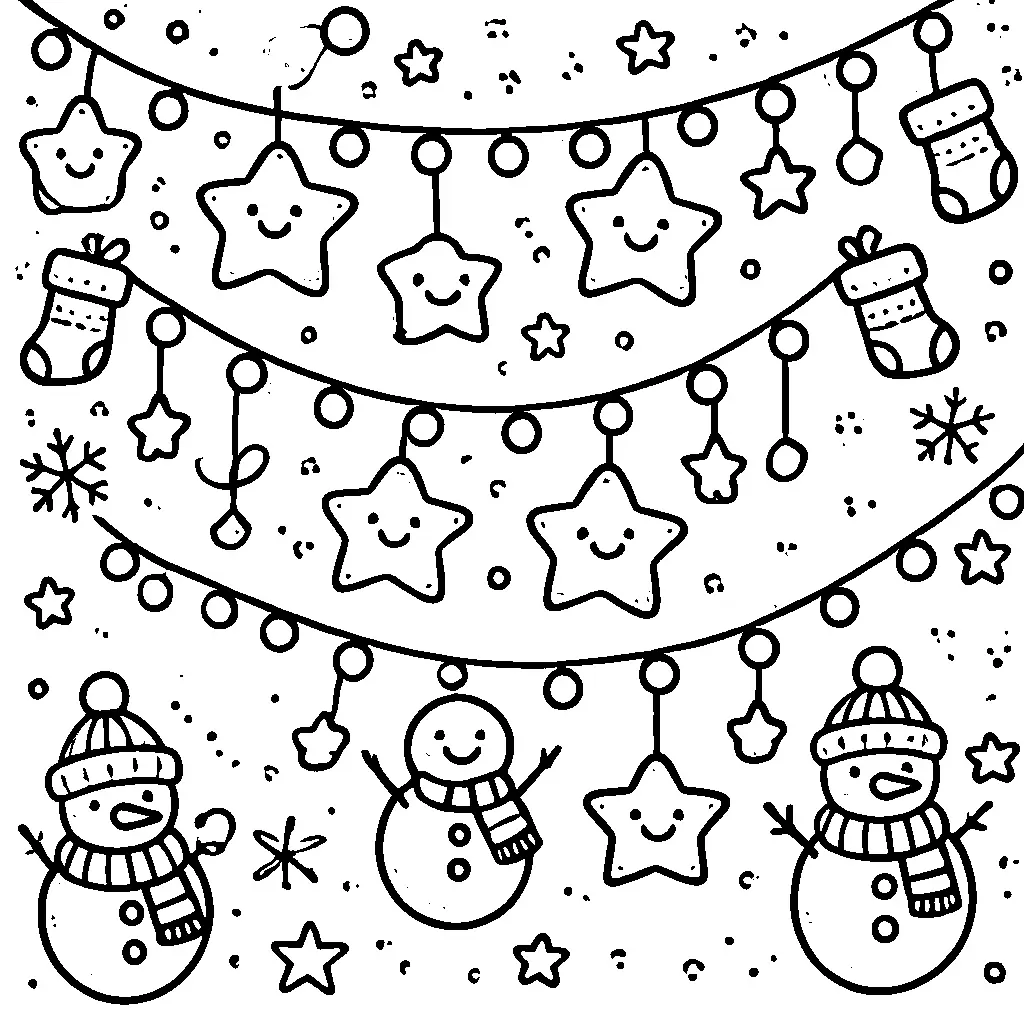 coloriage-guirlande-noel Page 12