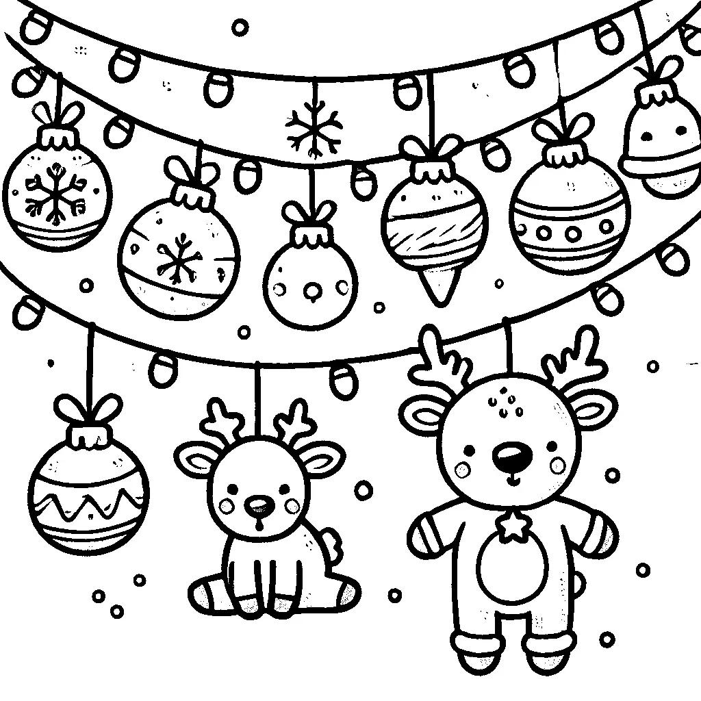 coloriage-guirlande-noel Page 14